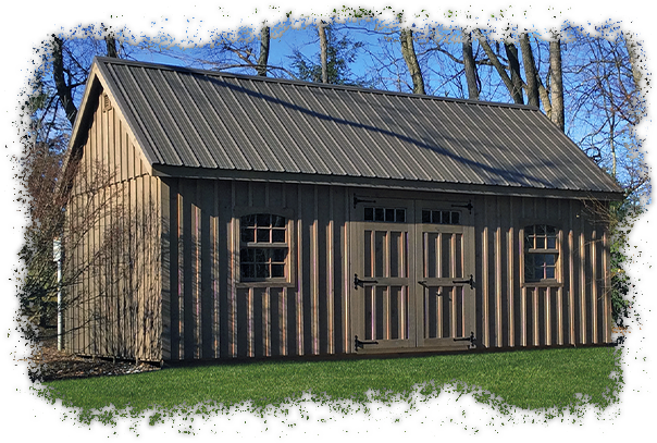 Custom building with rustic colors